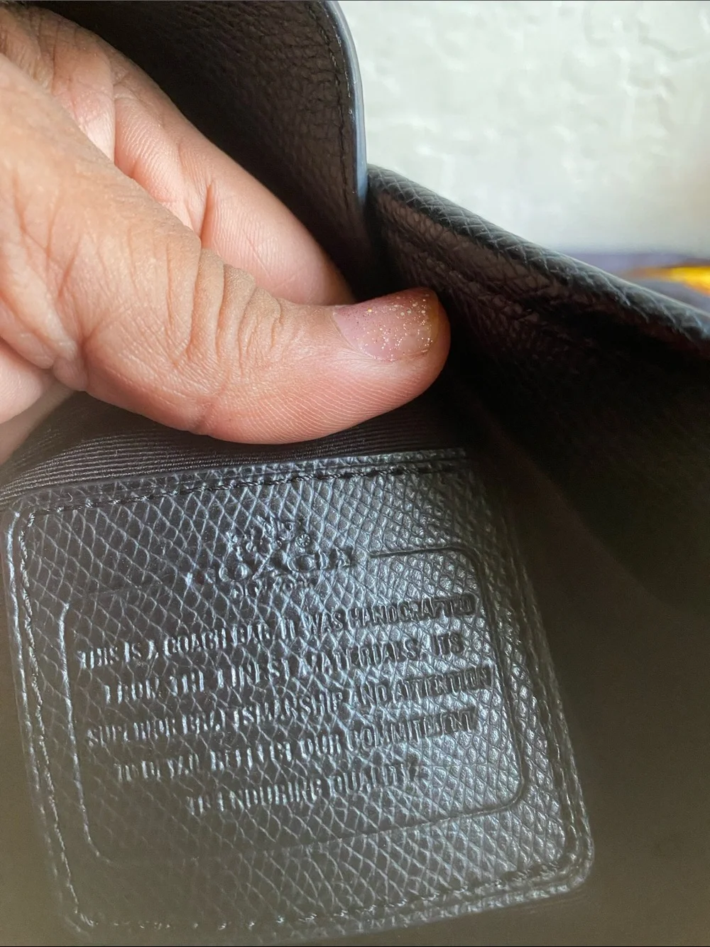 Coach Black Leather Satchel with Gold Accents